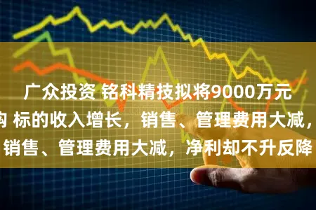 广众投资 铭科精技拟将9000万元IPO募资转向并购 标的收入增长，销售、管理费用大减，净利却不升反降