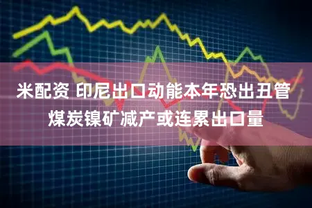 米配资 印尼出口动能本年恐出丑管 煤炭镍矿减产或连累出口量