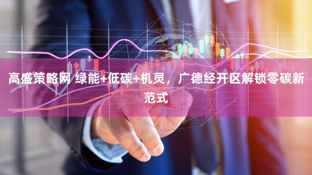 高盛策略网 绿能+低碳+机灵，广德经开区解锁零碳新范式