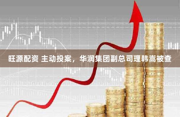 旺源配资 主动投案，华润集团副总司理韩嵩被查