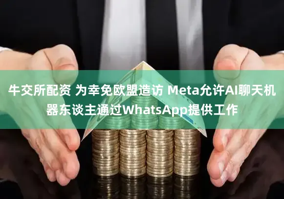 牛交所配资 为幸免欧盟造访 Meta允许AI聊天机器东谈主通过WhatsApp提供工作