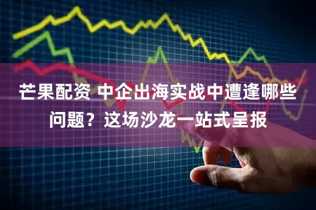 芒果配资 中企出海实战中遭逢哪些问题？这场沙龙一站式呈报